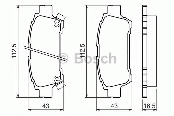 BOSCH 0 986 424 762 Комплект гальмівних колодо... BOSCH 0 986 424 762 Комплект гальмівних колодо...