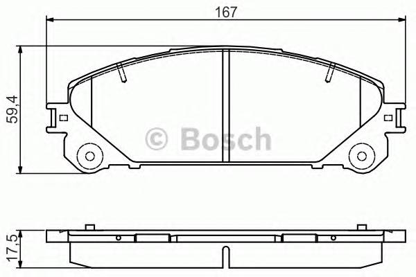 BOSCH 0 986 495 169 Комплект гальмівних колодо... BOSCH 0 986 495 169 Комплект гальмівних колодо...