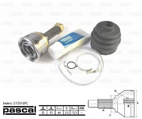 PASCAL G10016PC Шарнирный комплект, привод... PASCAL G10016PC Шарнирный комплект, привод...