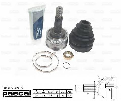 PASCAL G15051PC Шарнірний комплект, привод... PASCAL G15051PC Шарнірний комплект, привод...