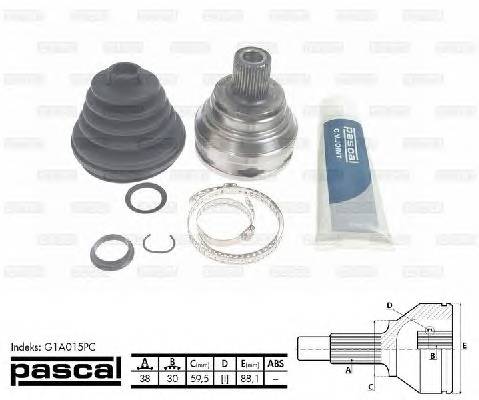 PASCAL G1A015PC Шарнирный комплект, привод