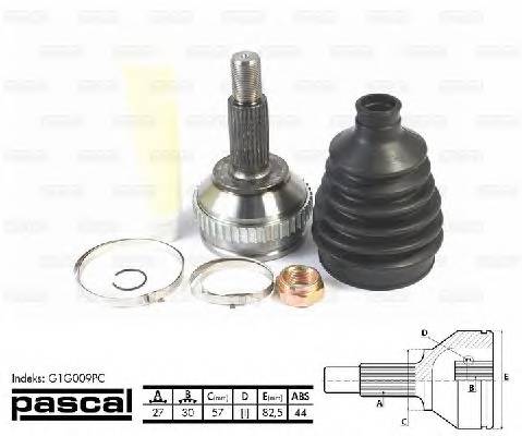 PASCAL G1G009PC Шарнирный комплект, привод