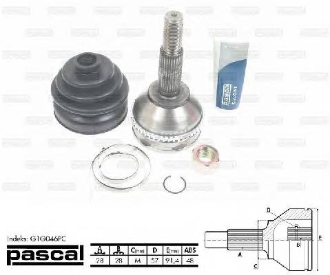 PASCAL G1G046PC Шарнирный комплект, привод... PASCAL G1G046PC Шарнирный комплект, привод...