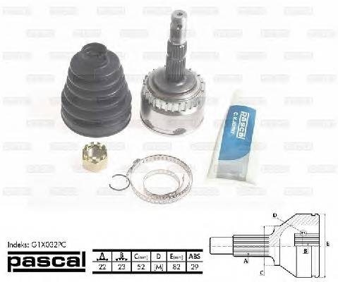 PASCAL G1X032PC Шарнирный комплект, привод