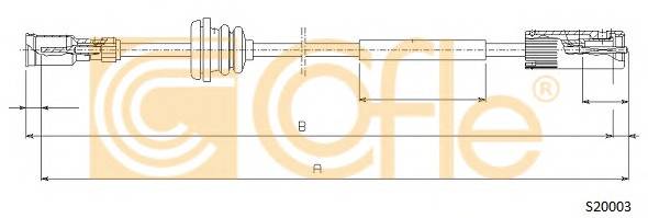 COFLE S20003 Трос спiдометра COFLE S20003 Трос спiдометра