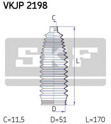SKF VKJP 2198 Комплект пылника, рулевое у