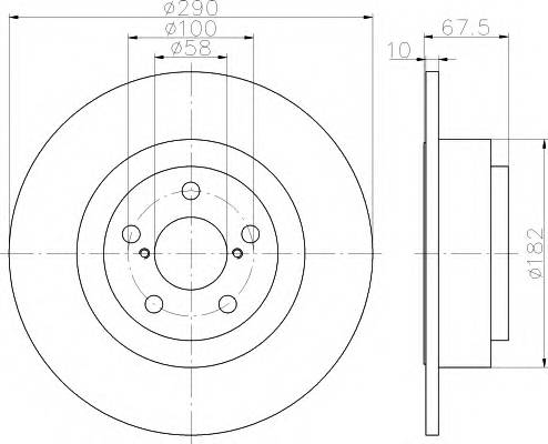 HELLA 8DD 355 113-791 Тормозной диск