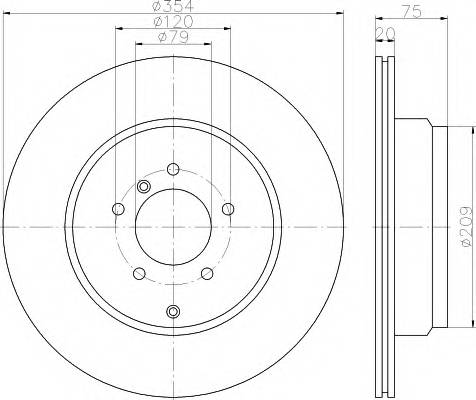 HELLA 8DD 355 115-291 Тормозной диск HELLA 8DD 355 115-291 Тормозной диск