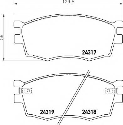 HELLA 8DB 355 006-951 Комплект тормозных колодок... HELLA 8DB 355 006-951 Комплект тормозных колодок...