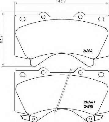 HELLA 8DB 355 013-151 Комплект тормозных колодок... HELLA 8DB 355 013-151 Комплект тормозных колодок...