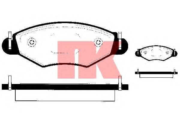 NK 223739 Комплект тормозных колодок