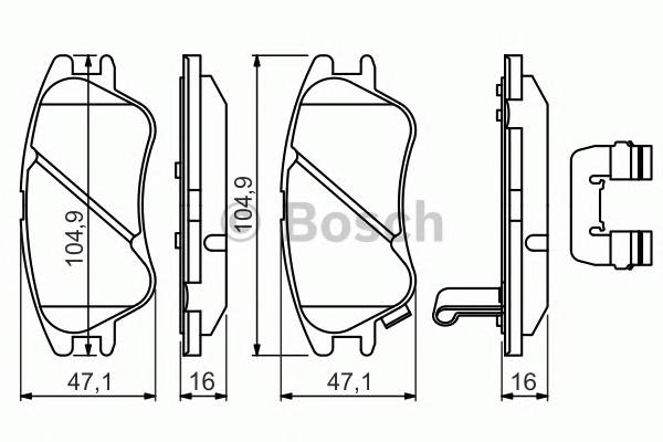 BOSCH 0986494630 KLOCKI HAMULC. HYUNDAI ATOS  03-