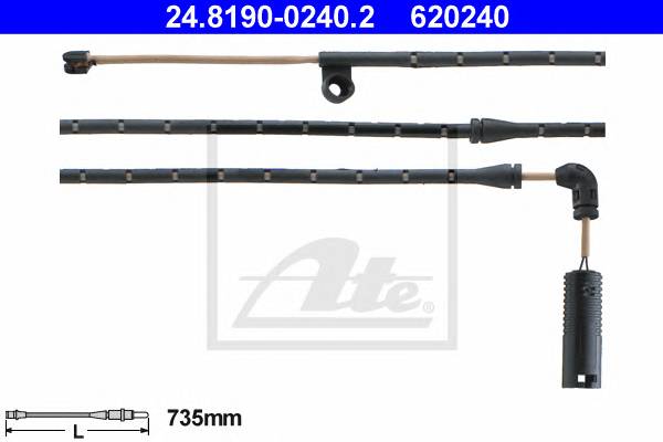 ATE 24.8190-0240.2 Сигнализатор, износ тормоз