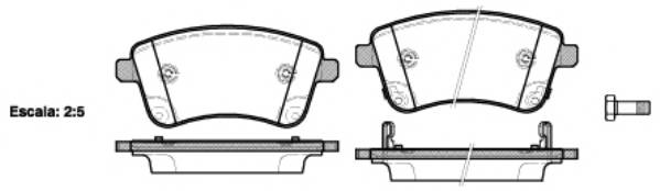 REMSA 1435.02 Комплект тормозных колодок...