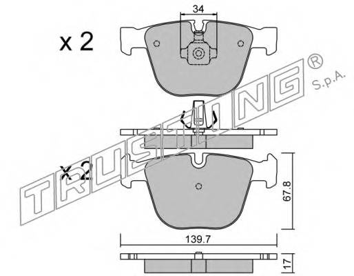 TRUSTING 789.0 Комплект тормозных колодок