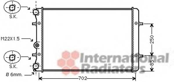 VAN WEZEL 03002129 Радиатор, охлаждение двига