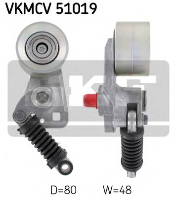 SKF VKMCV 51019 Натяжний ролик, поліклінов...
