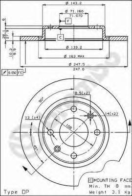 BREMBO 08.2985.20 Тормозной диск BREMBO 08.2985.20 Тормозной диск