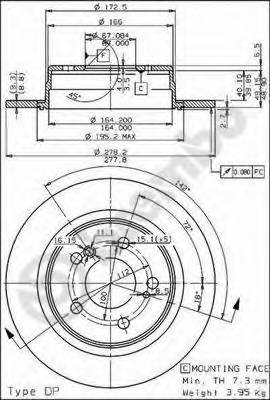 BREMBO 08.5346.10 Тормозной диск BREMBO 08.5346.10 Тормозной диск