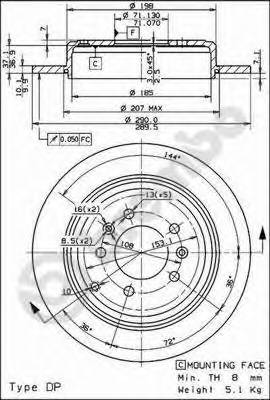 BREMBO 08.7716.21 Тормозной диск