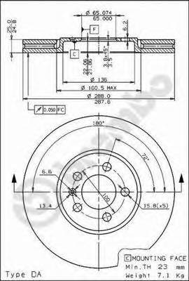 BREMBO 09.6747.10 Тормозной диск