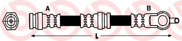 BREMBO T 49 050 Тормозной шланг BREMBO T 49 050 Тормозной шланг