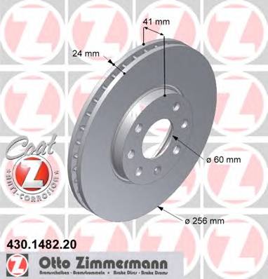 ZIMMERMANN 430.1482.20 Тормозной диск ZIMMERMANN 430.1482.20 Тормозной диск
