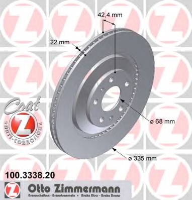 ZIMMERMANN 100.3338.20 Тормозной диск