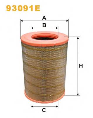 WIX FILTERS 93091E Воздушный фильтр WIX FILTERS 93091E Воздушный фильтр