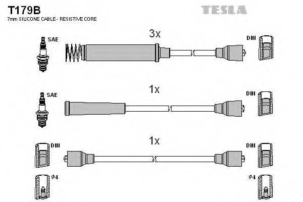 TESLA T179B Комплект дротів запалюванн...