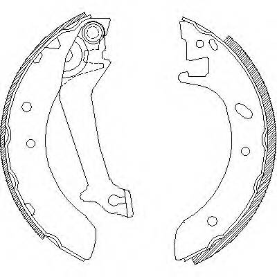 ROADHOUSE 4512.00 Комплект гальмівних колодо...