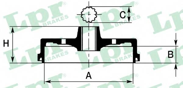 LPR 7D0243 Тормозной барабан