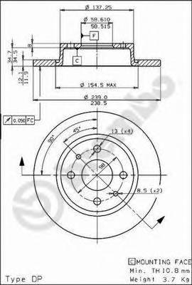 BREMBO 08.5211.10 Тормозной диск BREMBO 08.5211.10 Тормозной диск