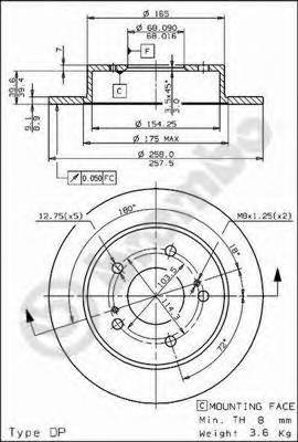 BREMBO 08.5737.20 Тормозной диск