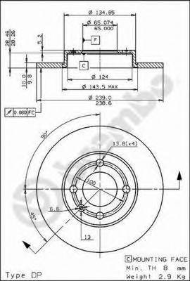 BREMBO 08.6785.10 Тормозной диск