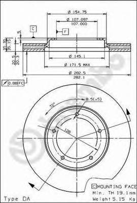 BREMBO 09.5782.10 Тормозной диск