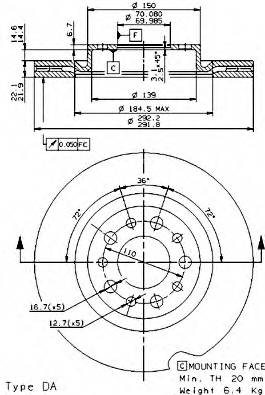 BREMBO 09.9366.11 Тормозной диск