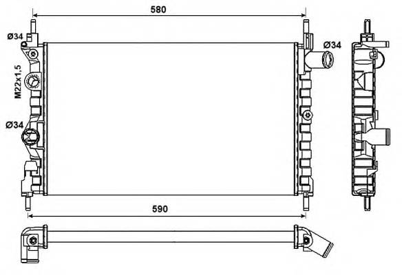NRF 54682 Радиатор, охлаждение двига...