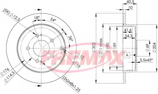 FREMAX BD-7032 Гальмівний диск FREMAX BD-7032 Гальмівний диск