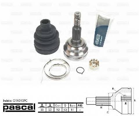 PASCAL G1X010PC Шарнирный комплект, привод...