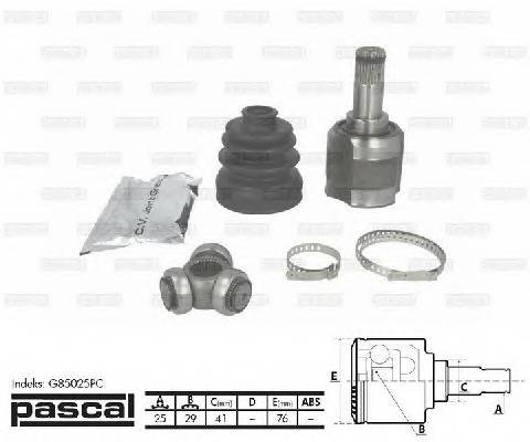 PASCAL G85025PC Шарнірний комплект, привод... PASCAL G85025PC Шарнірний комплект, привод...