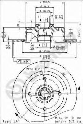 BREMBO 08.2691.10 Тормозной диск BREMBO 08.2691.10 Тормозной диск