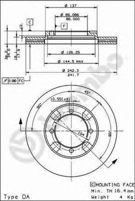 BREMBO 09.5009.10 Тормозной диск