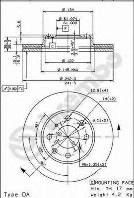 BREMBO 09.5023.10 Тормозной диск