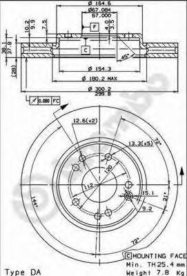 BREMBO 09.5373.20 Тормозной диск BREMBO 09.5373.20 Тормозной диск