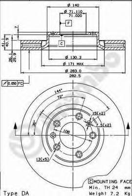 BREMBO 09.5574.10 Тормозной диск