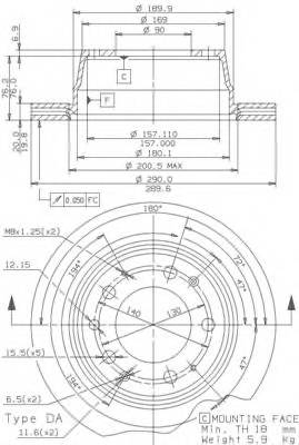 BREMBO 09.5784.10 Тормозной диск