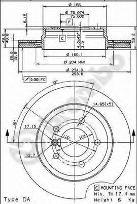 BREMBO 09.7720.11 Тормозной диск