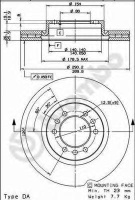 BREMBO 09.7723.10 Тормозной диск