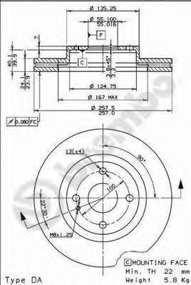 BREMBO 09.7826.10 Тормозной диск BREMBO 09.7826.10 Тормозной диск